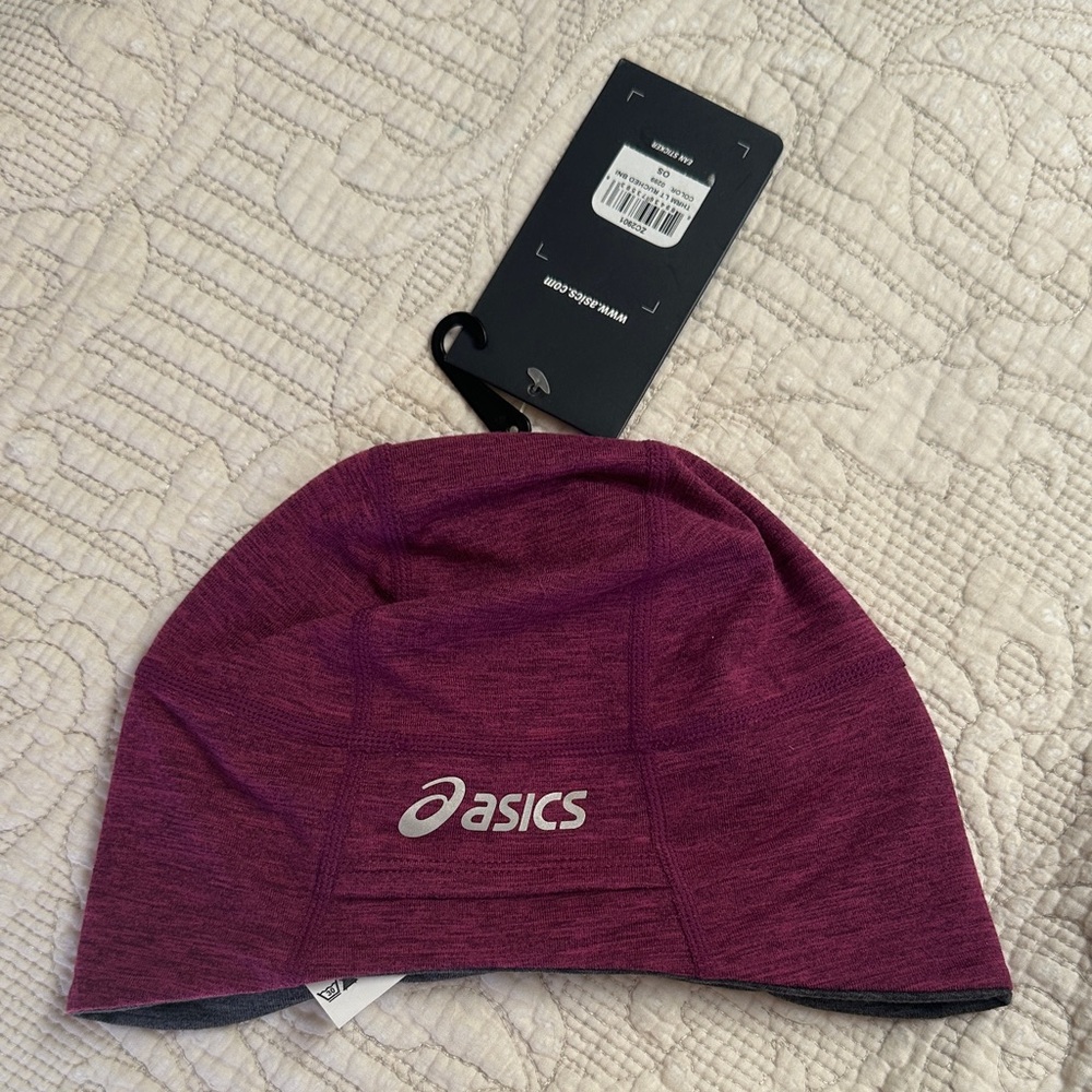 Running Asics Maroon Beanie